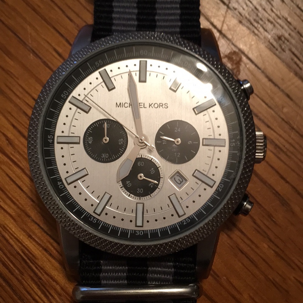 Michael Kors 42mm Chronograph and two straps/bands